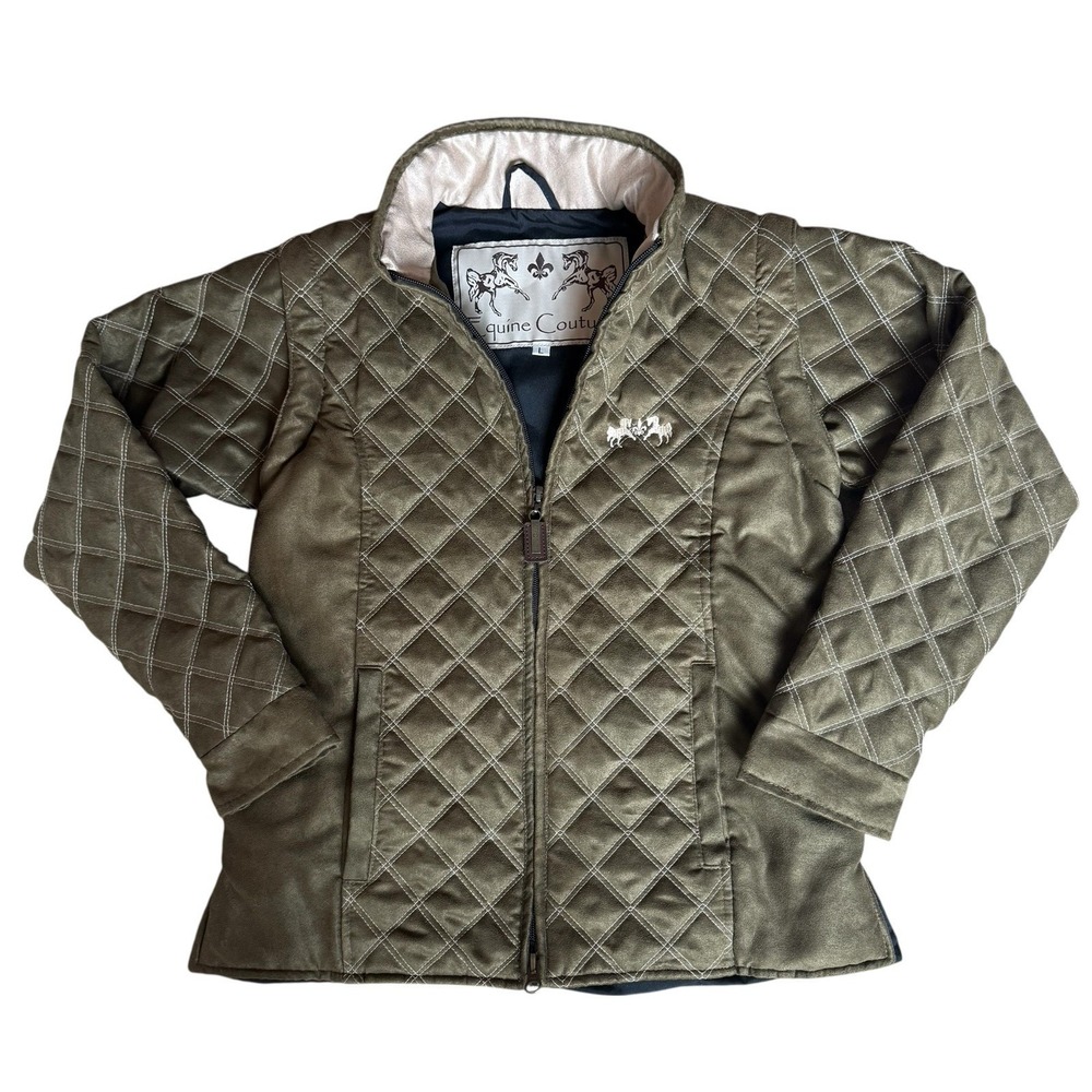 EQUINE COUTURE Natasha Duet Quilted Jacket Vest Child Youth Teen Green Size Lg